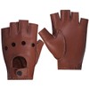 Meetoget Driving Gloves for Men Deerskin Leather Fingerless Unlined Gloves