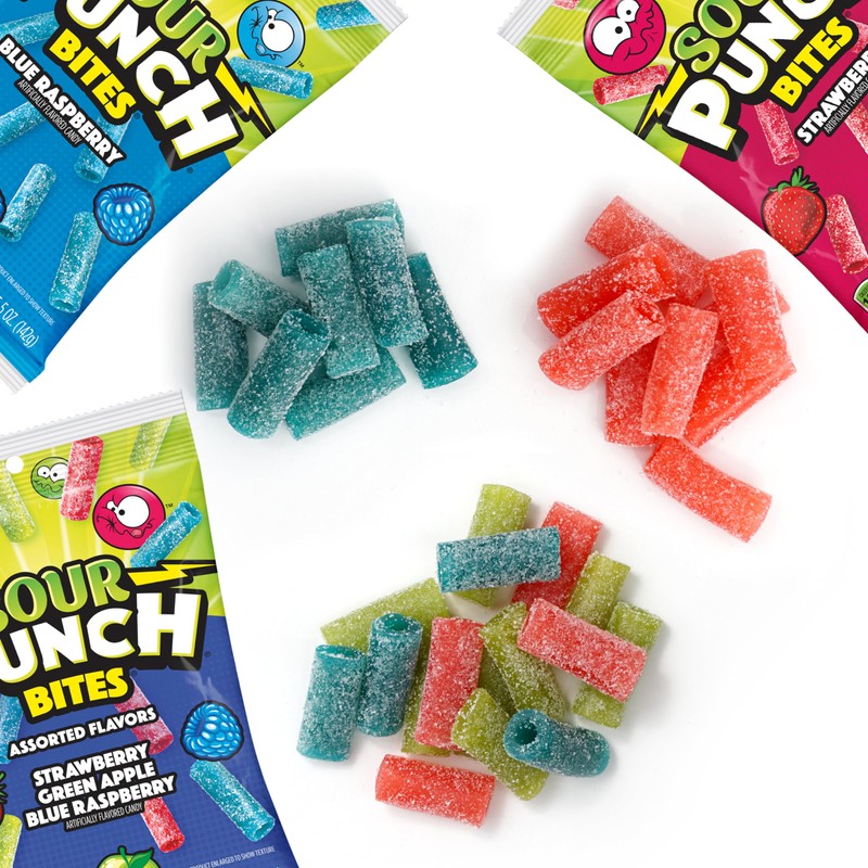 Sour Punch Bites, 5 Ounce Bags (Pack of 3), Strawberry,