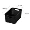 BranQ - Home essential Set of 3 Plastic Rattan Baskets