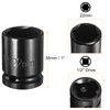 sourcing map Deep 6-Point Impact Socket 1/2" Drive 22mm Metric