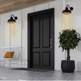 Generation Lighting 98374-12 Barn Light Cage for Outdoor Light Fixture Black 98374-12, Stainless Steel Hanging Light Cage for Rustic Home Decor, Metal Lamp Guard for Outdoor Wall Light Fixture