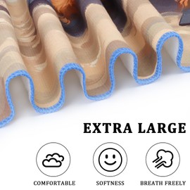 LXTOPN Highland Cow Beach Towel 90x180cm Large Bath Towel Microfibre Lightweight Towels for Adults Kids, Sand Free & Quick Dry Beach Mat