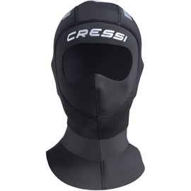 Cressi Orust Hood 5mm - Unisex Adult Diving Hood, Black/Silver
