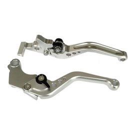 Zafina-UP Silver CNC 6 Position Shorty Brake Clutch Lever for Suzuki Hayabusa GSXR1300 1999 2000 2001 2002 2003 2004 2005 2006 2007