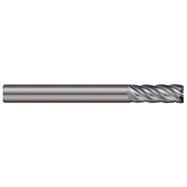 Micro 100 VHSM-120-5 Corner Radius End Mill, 12 mm Cutter Dia, 22 mm LOC, 0.5 mm Corner Rad, 5 Fl, 12 mm Shank Dia, 83 mm OAL, Uncoated