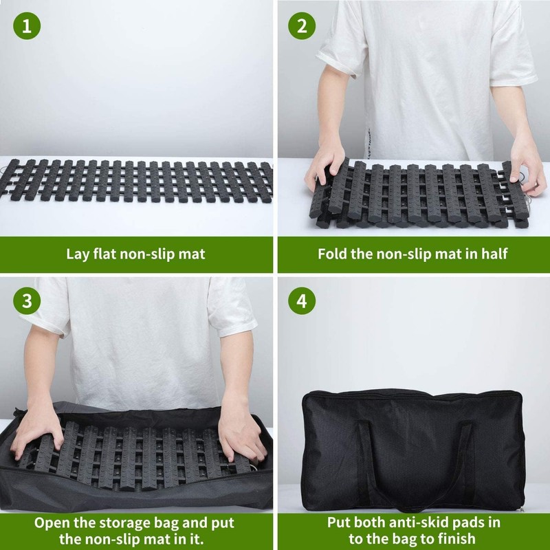 Emergency Devices Tire Traction Mats, Portable for Snow, Ice, Mud,