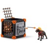 Schleich 27 Piece Lava Battle Cave Toy Figure Playset For