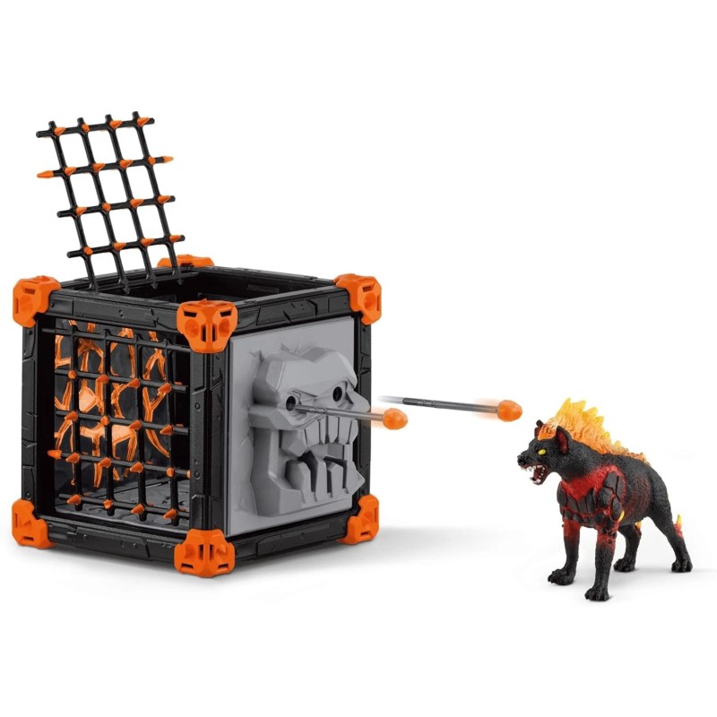 Schleich 27 Piece Lava Battle Cave Toy Figure Playset For