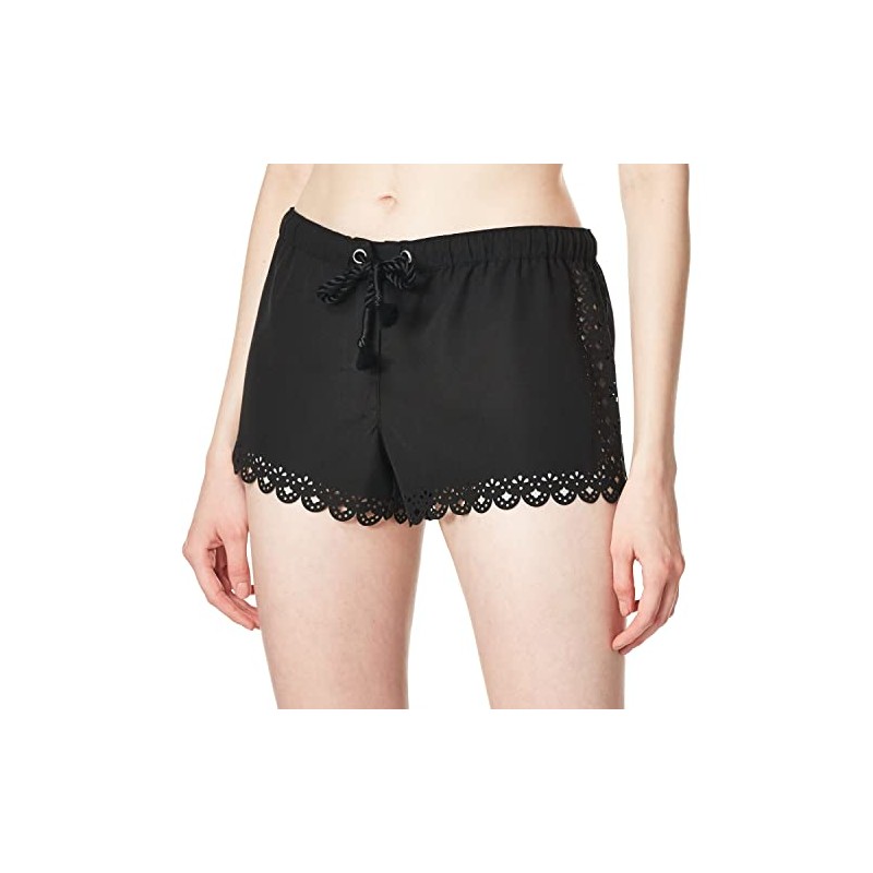 Seafolly de la Mujer Bella Swim Short, Color Negro, Talla