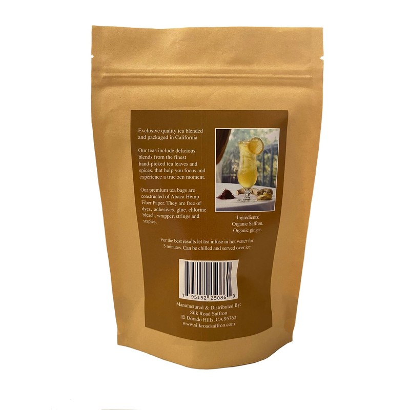 Organic Saffron Organic Ginger Herbal Tea - for better health