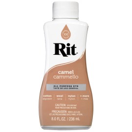Rit Camel Brown Liquid Dye for Fabric Natural Fiber Non Toxic 8oz