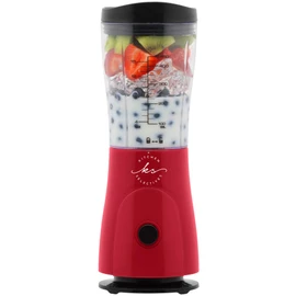 Kitchen Selectives 14-Ounce Mini Blender Color Series - Personal, Portable Blender for Fruit Smoothies & More - With Powerful Stainless Steel Blade & Drink Lid - Red