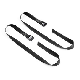 PowerTye 1.5in x 4ft Special Edition Heavy-Duty Lashing Strap with Heavy-Duty Buckle - Made in USA - 300 lb. Working Load Limit - Black - 2-Pack