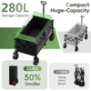 46" L Collapsible Foldable Extended Wagon, 500LB Weight Capacity with