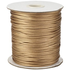 CABODYALS 175 Yards 1.5MM Burlywood Waxed Cord Smooth Macrame Thread Beading Polyester Wax Rope Bracelet Soft Round String Braid Lanyard Leather Cords for Sewing Making Jewelry Decors Crafts Supplies