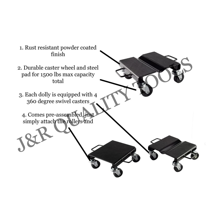 VCT PRO #01131 3Pc 1500lb Capacity Heavy Duty V-Slide Anti-Slip