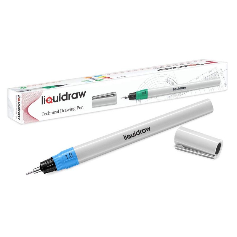 Liquidraw Technical Drawing Pens for Artists 1.0mm, Refillable
