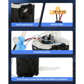 ECCPP Fuel Pump Replacement FX239H307AA Compatible with 2014-2015 for JAGUAR XF V6 3.0L Flex Sedan,2013-2015 for JAGUAR XF V6 3.0L Petrol Sedan,2010-2015 for JAGUAR XF V8 5.0L Petrol Sedan