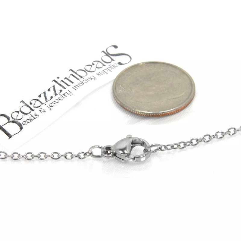 Bedazzlinbeads Petite Surgical 304 Grade Stainless Steel Silver 1.5mm Thin