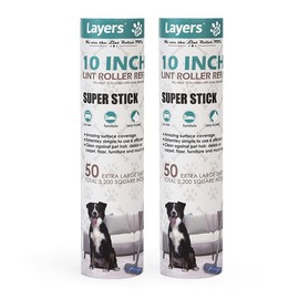 Layers 2 Pack Large Lint Roller Refill, Suitable for Most Large Rollers, mega Roller, 10 in Wide Rollers in The Market