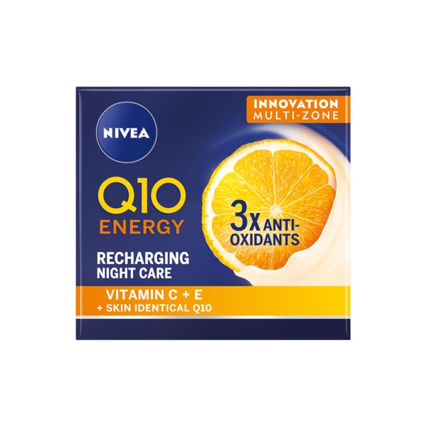 NIVEA Q10 Energy Recharging Face Night Cream (50ml), Energising Night