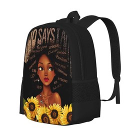 Waykales African 17 Inch Backpack Durable School Bookbag Travel Laptop Backpack for Teen Girls High School