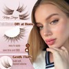 Mavphnee Brown Eyelash Clusters Wispy Lash Extension Cluster Natural Individual