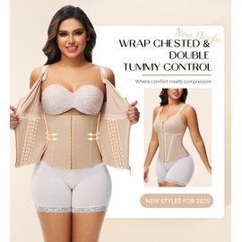 SHAPSHE Waist Trainer Corset for Women Tummy Control Sport Workout Body Shaper Vest for Women Postpartum Gym Zipper and Hooks Tan