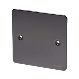 Schneider Electric Ultimate Flat Plate - Single Blank Plate, GU8210BN, Black Nickel