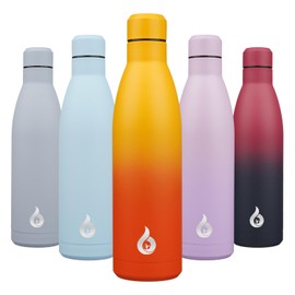 BJPKPK 25oz Insulated Stainless Steel Water Bottles Reusable Metal Travel Sports Water Bottle Keep Cold and Hot,Sunset Orange
