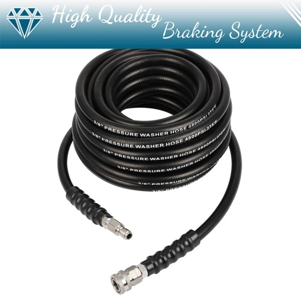 Brakemotorparts 50FT 3/8" 4800psi Hot Water Pressure Washer Hose Rubber