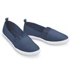Collections Etc Easy-On Stretch Inset Padded Insoles Sneakers Navy