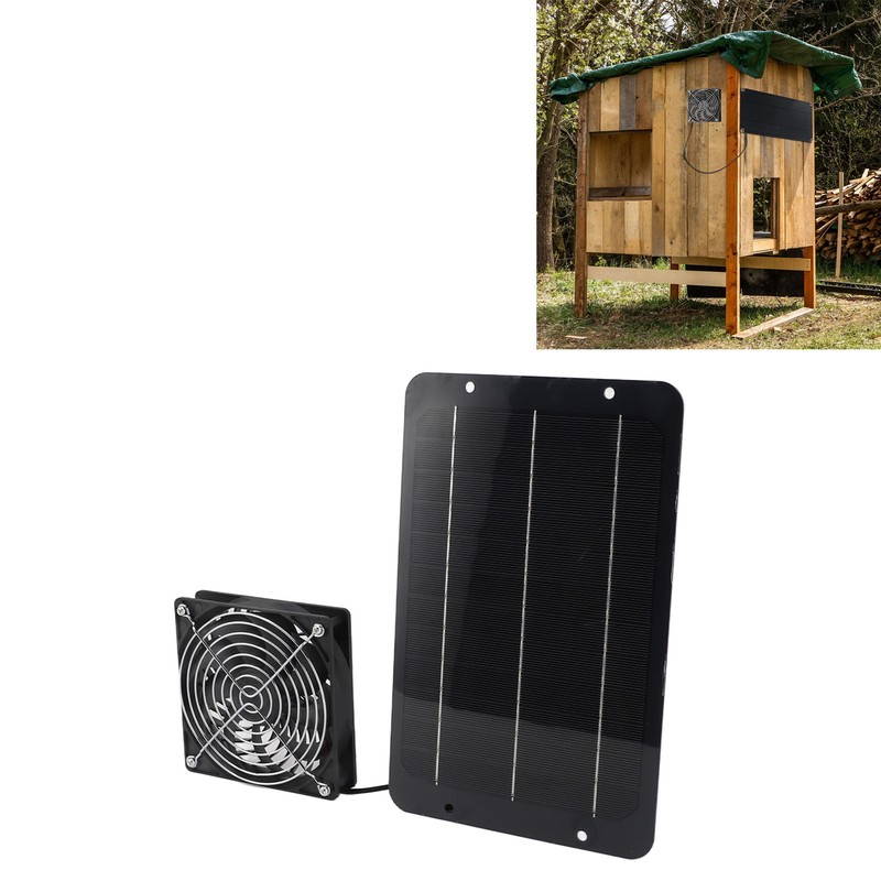 7W 12V Solar Panel Fan Kit Monocrystalline Silicon Saving Energy