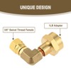 Mgoodoo 1LB Propane Burner Elbow Adapter, 3/8 Inch Brass Swivel