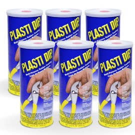Plasti Dip Red Liquid Rubber Dip Can 14.5 Oz for Automotive Enthusiasts – Peelable, Durable Tool & Rubber Coating – Tool Handle Coating for Automotive & DIY Projects – (6 pack)