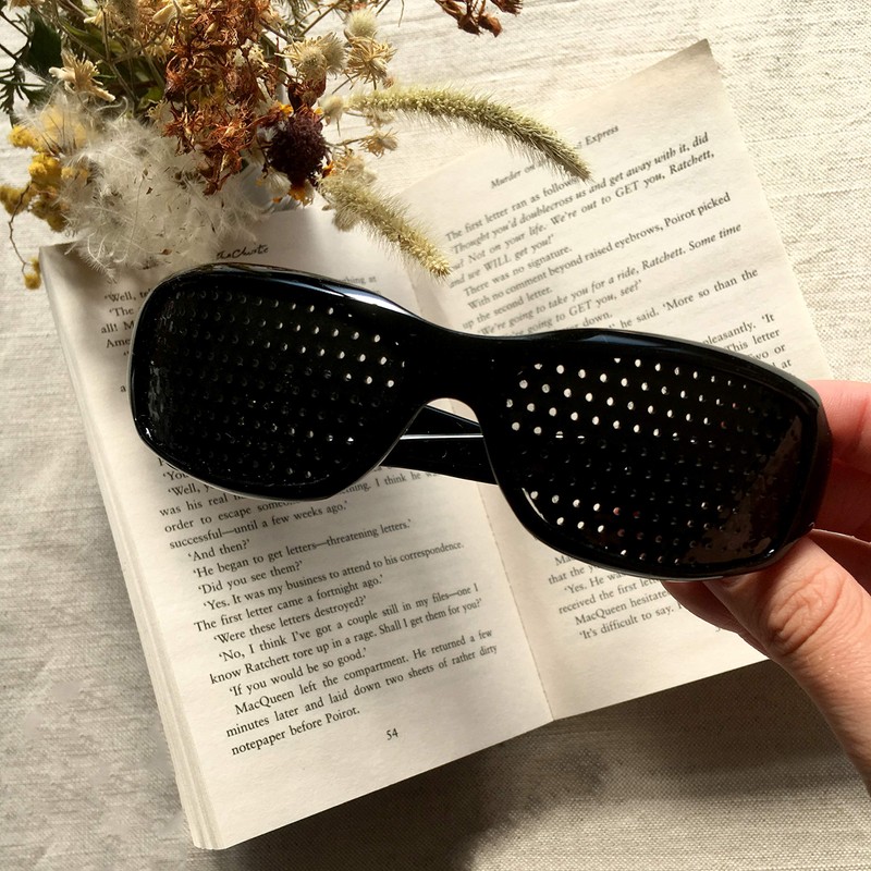NATURALIGHT Rasterbrille/Lochbrille für Augentraining - Modell Ametista – Bifokales Raster