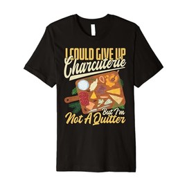 Charcuterie Food Cheese Lover Meat Slate Charcuterie Premium T-Shirt