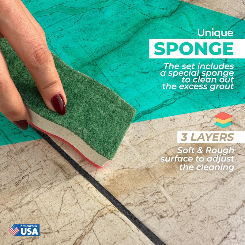 Pentausa Premixed Acrylic Sanded Tile Grout Repair Kit - Ready