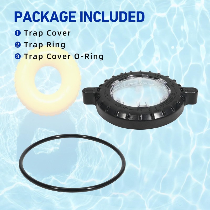 Kozlira 17307-0111S Pool Pump Trap Cover Lid Assembly with O-Ring