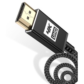 4K HDMI Cable, 6.6 ft (2 m) (High Speed Upgraded Version), HDMI 2.0 Standard HDMI Cable, 4K 60Hz, 3840p/2160p, UHD, 3D, HDR, 18Gbps, High Speed Ethernet, ARC HDMI Cable, Compatible with Apple TV,