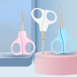 Round-tip Nose and Eyebrow Trimming Scissors DD-11850 Blue 9ea