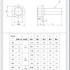 M10 (P=1.5 coar) X40L (under neck) Flange Bolt Iron Uniqlo