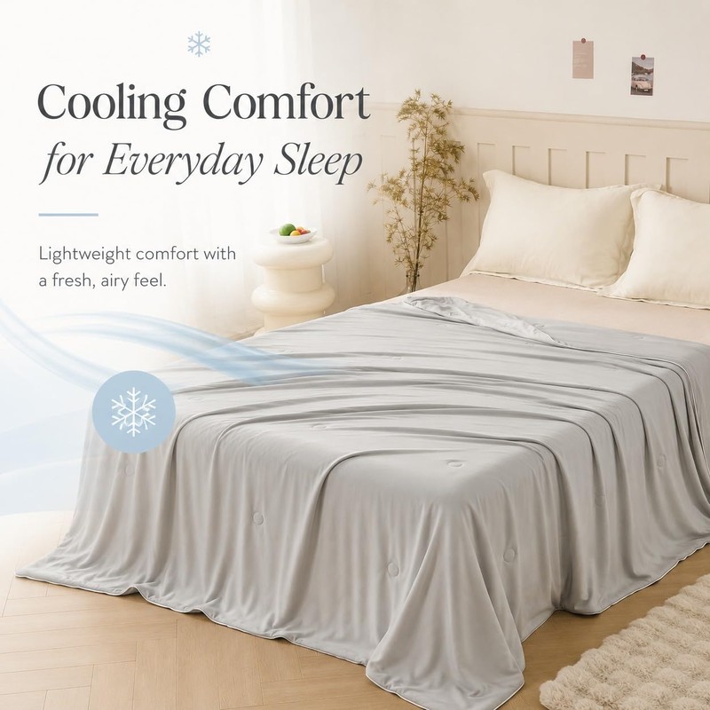 ECOCOTT Cooling Comforter for Hot Sleepers King Size, Q-Max 0.45