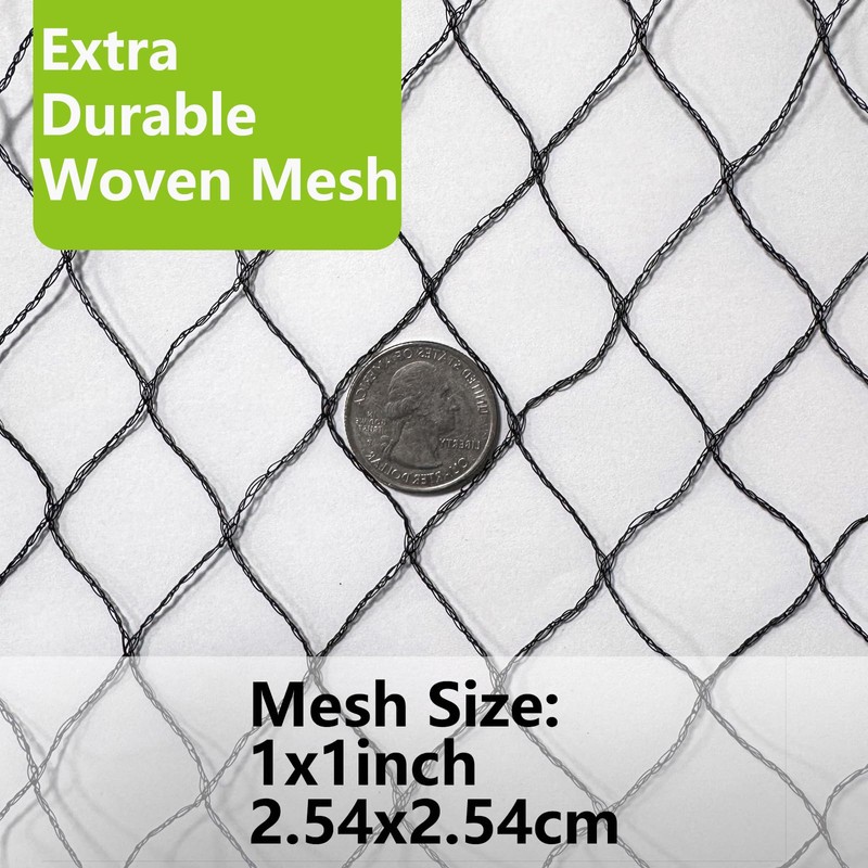 POYEE 25 x 50 FT Bird Netting for Garden Woven