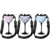 Beautyflier Wine Glass Insulator/Drink Holder/Neoprene Sleeve with Adjustable Neck Strap
