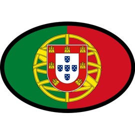 Daged Portugal Sticker Car Foreign License Plate Set of 2 Stickers – Country Identification Holiday AKZ