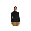 Lands' End Women s Shaped Supima Turtleneck Black Plus 1x