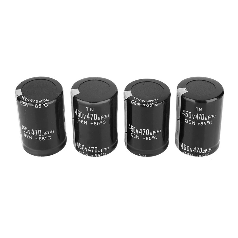 4 Pcs 450V 470μF Aluminium Electrolytic Capacitor for Inverter Welding