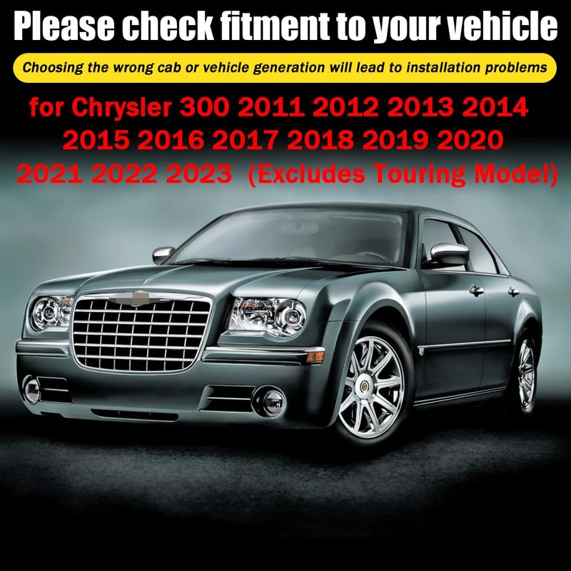 LETINGFAR Window Visors Rain Guards for Chrysler 300 2011 2012