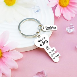 OWIGIU Cool Employee Appreciation Gifts for Coworkers Team Gifts for Employees Thank You Keychains for Employees Coworkers Employee Coworker Small Staff Appreciation Gift for Women Men
